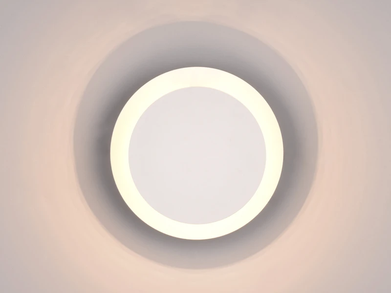 MeineWunschleuchte 2-er Set LED Wandleuchten Mit Indirekter Beleuchtung, Weiß Ø 18cm 8 MeineWunschleuchte 2-er Set LED Wandleuchten Mit Indirekter Beleuchtung, Weiß Ø 18cm – Bild 8