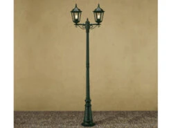 Konstsmide 2-flammige Gartenlaterne FIRENZE, Aluminium Grün, Inkl. Pfahl -Licht Welt Geschaft 2 flammige gartenlaterne firenze aluminium gruen i 2