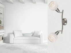 Globo 2-flammige LED Deckenlampe / Deckenstrahler ELLIOTT Mit Satinierten Schirmen