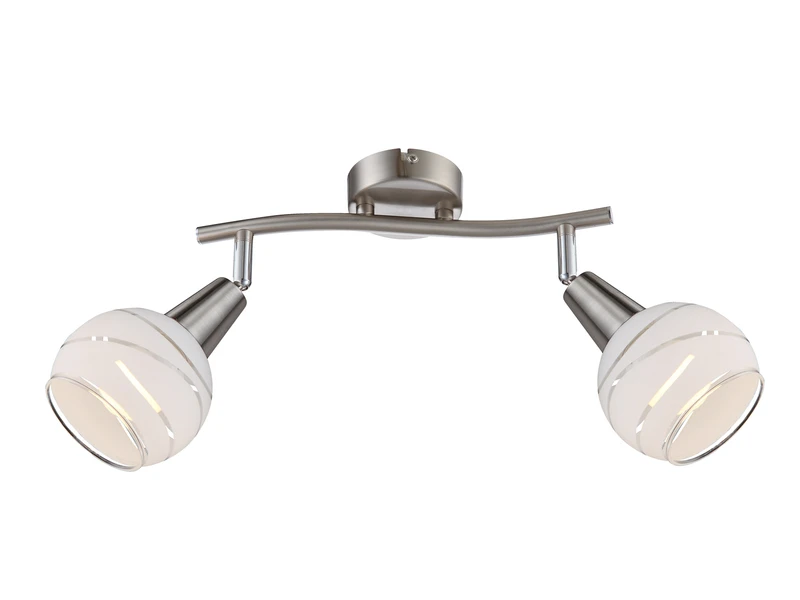 Globo 2-flammige LED Deckenlampe / Deckenstrahler ELLIOTT Mit Satinierten Schirmen 2 Globo 2-flammige LED Deckenlampe / Deckenstrahler ELLIOTT Mit Satinierten Schirmen – Bild 2