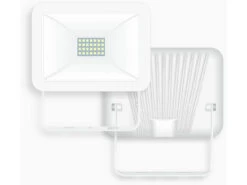 ELRO 20 Watt LED Flutlichtstrahler Aluminium Weiß Sicherheitsglas IP54 -Licht Welt Geschaft 20 watt led flutlichtstrahler aluminium weiss sich 3