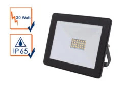 Perel 20 Watt LED Strahler 4000 Kelvin Neutralweiß, IP65, 12x15cm