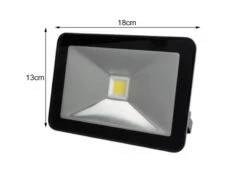 Perel 20 Watt LED Strahler ALU, 3000 Kelvin Warmweiß, IP65, 13x18cm -Licht Welt Geschaft 20 watt led strahler alu 3000 kelvin warmweiss ip6 2