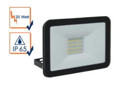 ELRO 20 Watt LED Strahler ALU, 5000 Kelvin Neutralweiß, IP65, 12x16cm