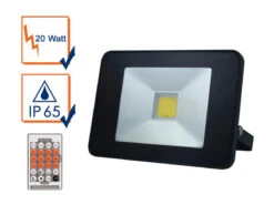 Perel 20 Watt LED Strahler Bewegungsmelder & Fernbedienung, 4000 Kelvin, IP65, 13x18cm