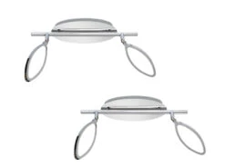 Wofi 2er SET 2-flammige LED Deckenleuchte CHARLIZE, L 40,5 Cm, Spots Schwenkbar