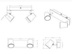 MeineWunschleuchte 2er SET 2-flammige Wandstrahler Mit Schalter, Metall Weiß, Breite 28cm 9 MeineWunschleuchte 2er SET 2-flammige Wandstrahler Mit Schalter, Metall Weiß, Breite 28cm -Licht Welt Geschaft 2er set 2 flammige wandstrahler mit schalter metal 9