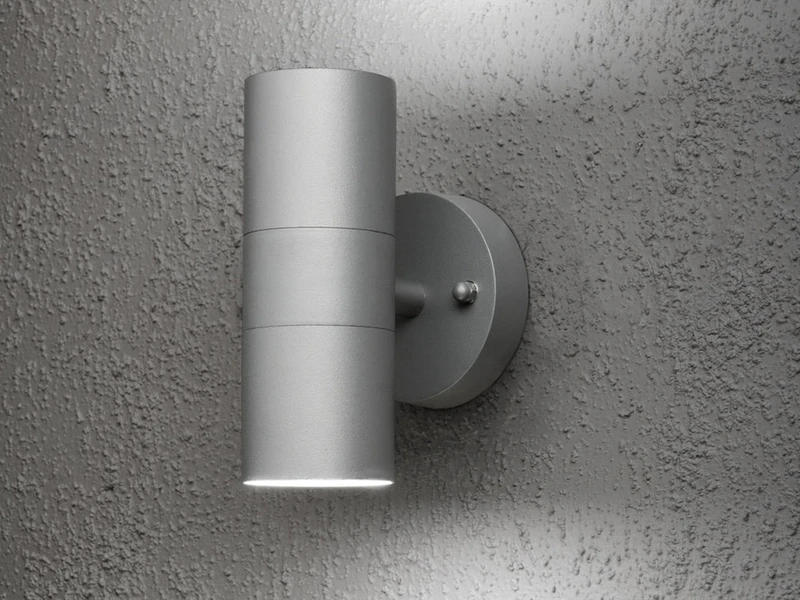 Konstsmide 2er-Set Aluminium Up-Down Wandleuchten MODENA Grau, GU10, Höhe 17 Cm, IP44 3 Konstsmide 2er-Set Aluminium Up-Down Wandleuchten MODENA Grau, GU10, Höhe 17 Cm, IP44 – Bild 3