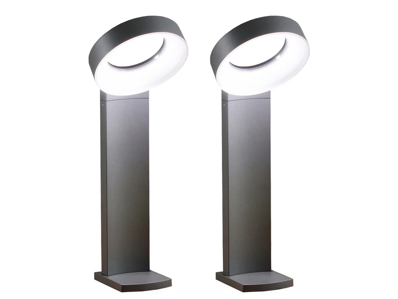 Konstsmide 2er-Set Auffällige Wegeleuchten ASTI, Anthrazit, 18W HP-LEDs, 1400 Lumen, 5000K 1 Konstsmide 2er-Set Auffällige Wegeleuchten ASTI, Anthrazit, 18W HP-LEDs, 1400 Lumen, 5000K