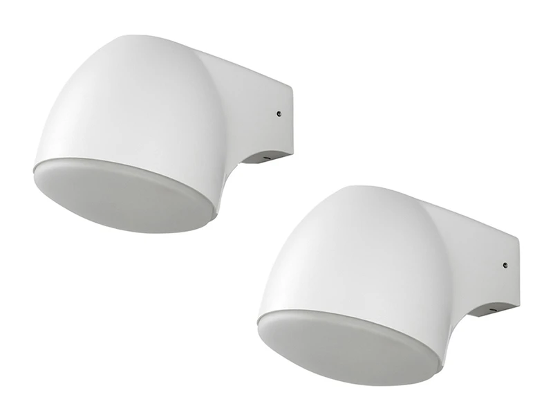 Konstsmide 2er Set Außenwandleuchte Downlight FERRERA Alu Weiß, High Power LED, Höhe 13cm 1 Konstsmide 2er Set Außenwandleuchte Downlight FERRERA Alu Weiß, High Power LED, Höhe 13cm