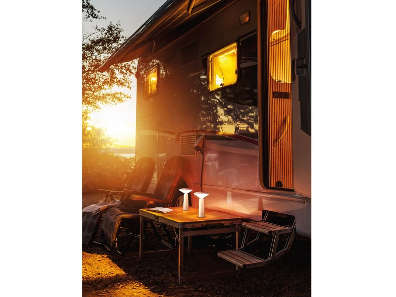 FHL Easy 2er SET Dimmbare Akku Outdoor Tischlampen, Weiß Höhe 21cm 5 FHL Easy 2er SET Dimmbare Akku Outdoor Tischlampen, Weiß Höhe 21cm – Bild 5