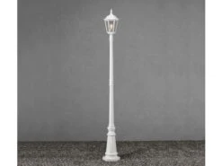 Konstsmide 2er-Set Gartenlaterne FIRENZE, E27, Aluminium Weiß, Inkl. Pfahl Und Fundament -Licht Welt Geschaft 2er set gartenlaterne firenze e27 aluminium weiss 1 4