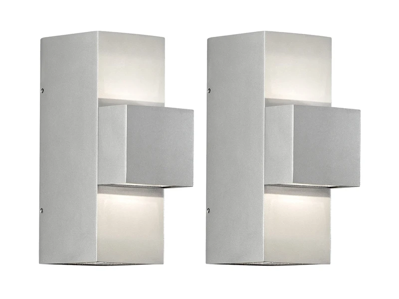 Konstsmide 2er-Set Graue Wandleuchten IMOLA, Up/Down-light, 9 Watt HP-LED, IP54 2 Konstsmide 2er-Set Graue Wandleuchten IMOLA, Up/Down-light, 9 Watt HP-LED, IP54 – Bild 2