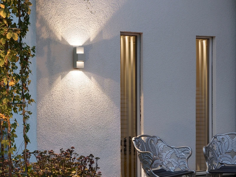 Konstsmide 2er-Set Graue Wandleuchten IMOLA, Up/Down-light, 9 Watt HP-LED, IP54 4 Konstsmide 2er-Set Graue Wandleuchten IMOLA, Up/Down-light, 9 Watt HP-LED, IP54 – Bild 4