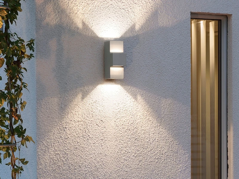 Konstsmide 2er-Set Graue Wandleuchten IMOLA, Up/Down-light, 9 Watt HP-LED, IP54 5 Konstsmide 2er-Set Graue Wandleuchten IMOLA, Up/Down-light, 9 Watt HP-LED, IP54 – Bild 5