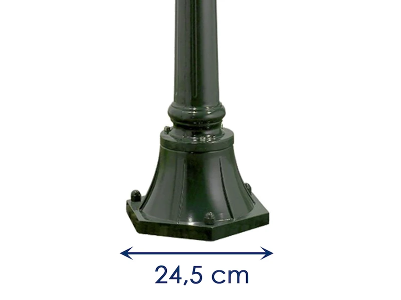 Konstsmide 2er-Set Grüne Wegeleuchten FIRENZE, E27, Aluminium, Inkl. Pfahl Und Fundament 3 Konstsmide 2er-Set Grüne Wegeleuchten FIRENZE, E27, Aluminium, Inkl. Pfahl Und Fundament – Bild 3