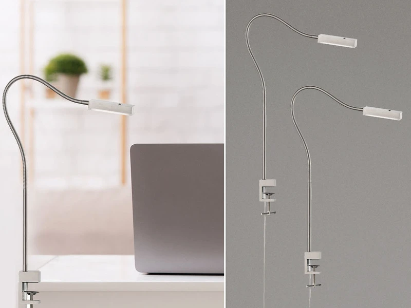 MeineWunschleuchte 2er SET LED Klemmlampen Dimmbar, Schwanenhals Leselampen 1 MeineWunschleuchte 2er SET LED Klemmlampen Dimmbar, Schwanenhals Leselampen