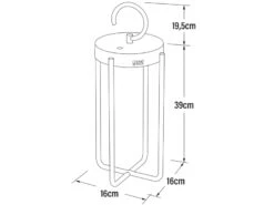 Konstsmide 2er Set LED Outdoor Laternen USB Aufladbar Für Boden & Tisch, Schwarz Höhe 39cm -Licht Welt Geschaft 2er set led outdoor laternen usb aufladbar fuer bo 3
