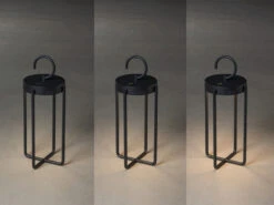 Konstsmide 2er Set LED Outdoor Laternen USB Aufladbar Für Boden & Tisch, Schwarz Höhe 39cm -Licht Welt Geschaft 2er set led outdoor laternen usb aufladbar fuer bo 5