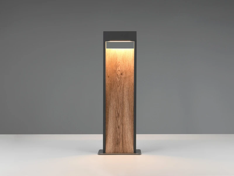 MeineWunschleuchte 2er Set LED Pollerleuchten In Anthrazit & Holzoptik, Höhe 60cm 5 MeineWunschleuchte 2er Set LED Pollerleuchten In Anthrazit & Holzoptik, Höhe 60cm – Bild 5