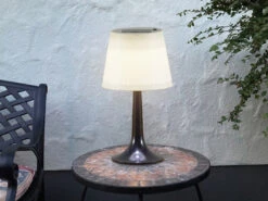 MeineWunschleuchte 2er Set LED Solar Outdoor Tischleuchten Schwarz, Höhe 36cm -Licht Welt Geschaft 2er set led solar outdoor tischleuchten schwarz ho 6