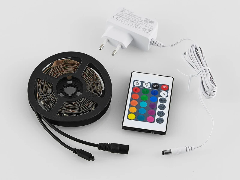 MeineWunschleuchte 2er Set LED Streifen Mit Fernbedienung, RGB Farbwechsel & Dimmer - 3 Meter 3 MeineWunschleuchte 2er Set LED Streifen Mit Fernbedienung, RGB Farbwechsel & Dimmer - 3 Meter – Bild 3