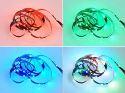 MeineWunschleuchte 2er Set LED Streifen Mit Fernbedienung, RGB & Sound Control - 120cm -Licht Welt Geschaft 2er set led streifen mit fernbedienung rgb sound c 13