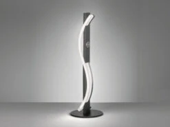 MeineWunschleuchte 2er SET LED Tischleuchten Schwarz / Weiß Dimmbar - Höhe 40cm -Licht Welt Geschaft 2er set led tischleuchten schwarz weiss dimmbar ho 2