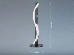 MeineWunschleuchte 2er SET LED Tischleuchten Schwarz / Weiß Dimmbar - Höhe 40cm -Licht Welt Geschaft 2er set led tischleuchten schwarz weiss dimmbar ho 3