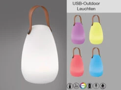 FHL Easy 2er SET Outdoor Akku Tischlampen Mit RGB & Fernbedienung In 2 Größen -Licht Welt Geschaft 2er set outdoor akku tischlampen mit rgb fernbedie 5