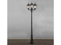 Konstsmide 2er-Set Schwarze Gartenlaterne FIRENZE 3 X E27 Inkl. Pfahl Und Fundament -Licht Welt Geschaft 2er set schwarze gartenlaterne firenze 3 x e27 ink 4