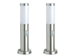 Ranex 2er Set Sockelleuchten Mit Bewegungsmelder, Höhe 45cm, Wegeleuchten Außen