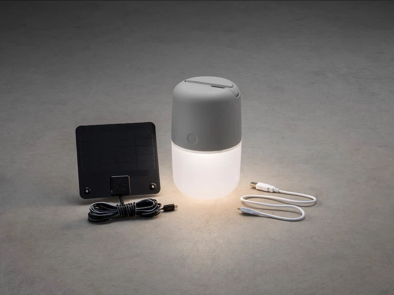 Konstsmide 2er Set Solar LED Leuchte ASSISI Mit 3-Stufen Dimmer & USB-Kabel, IP44, Grau 4 Konstsmide 2er Set Solar LED Leuchte ASSISI Mit 3-Stufen Dimmer & USB-Kabel, IP44, Grau – Bild 4