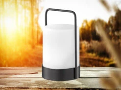 MeineWunschleuchte 2er SET Solar Tischleuchten Mit Fernbedienung & RGB LED - 20cm -Licht Welt Geschaft 2er set solar tischleuchten mit fernbedienung rgb 1 5