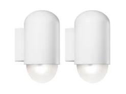 Konstsmide 2er-Set Stylische HP-LED Wandleuchten SASSARI IP44, 4W, 280 Lm, 21,5 Cm