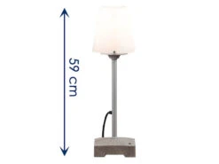 Konstsmide 2er Set Terrassenleuchten Standleuchten LUCCA, E27, Schirm Weiß, Höhe 59 Cm -Licht Welt Geschaft 2er set terrassenleuchten standleuchten lucca e27 1 2