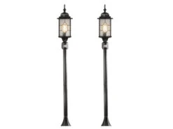 Konstsmide 2er-Set Wegeleuchten MILANO Mit Bewegungsmelder In Bleikristalloptik, IP43, E27