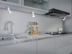 Reality Leuchten 3 In 1 LED Akku Tischleuchte MAXI Mit Klemm- & Klebestation, Weiß H: 36cm -Licht Welt Geschaft 3 in 1 led akku tischleuchte maxi mit klemm klebes 10