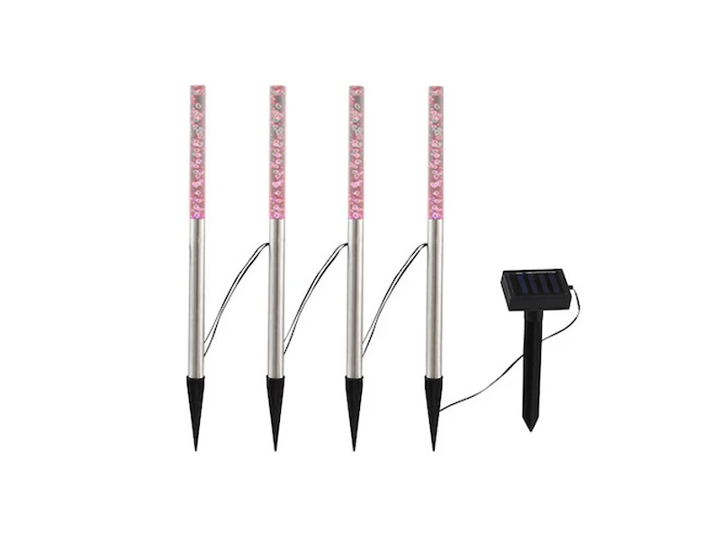 Globo 4 RGB LED Solarstäbchen Mit Erdspieß & Separatem Solarpanel Für Den Außenbereich 2 Globo 4 RGB LED Solarstäbchen Mit Erdspieß & Separatem Solarpanel Für Den Außenbereich – Bild 2