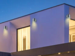 Smartwares 4er SET Solar Außenwandleuchten Edelstahl, Mit Dämmerungssensor