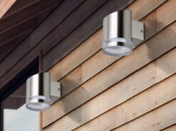 Smartwares 4er SET Solar Außenwandleuchten Edelstahl, Mit Dämmerungssensor -Licht Welt Geschaft 4er set solar aussenwandleuchten edelstahl mit dae 4