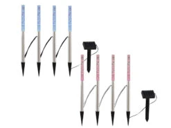 Globo 8 Stück LED Solarleuchten Mit Erdspieß, Solar Gartenleuchten Mit Farbwechsel