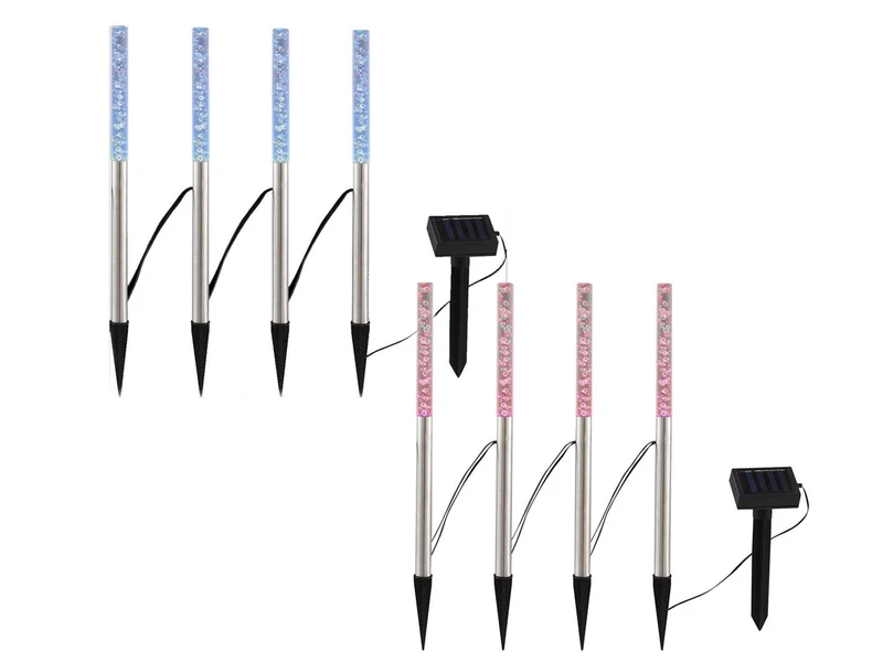 Globo 8 Stück LED Solarleuchten Mit Erdspieß, Solar Gartenleuchten Mit Farbwechsel 1 Globo 8 Stück LED Solarleuchten Mit Erdspieß, Solar Gartenleuchten Mit Farbwechsel