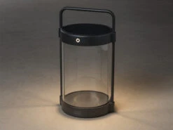 Konstsmide Akku Tischleuchte CROTONE Per Solar & USB Aufladbar, Schwarz Höhe 30cm -Licht Welt Geschaft akku tischleuchte crotone per solar usb aufladbar 1 2