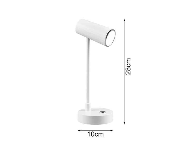 Reality Leuchten Akku Tischleuchte LENNY Per USB Aufladbar Sensordimmer Weiß, 28cm 3 Reality Leuchten Akku Tischleuchte LENNY Per USB Aufladbar Sensordimmer Weiß, 28cm – Bild 3