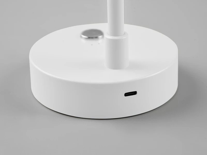 Reality Leuchten Akku Tischleuchte LENNY Per USB Aufladbar Sensordimmer Weiß, 28cm 8 Reality Leuchten Akku Tischleuchte LENNY Per USB Aufladbar Sensordimmer Weiß, 28cm – Bild 8