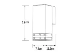 Konstsmide ALU Außenwandleuchte POLLUX Down Light Schwarz Effektstreifen IP44, Höhe 19cm 9 Konstsmide ALU Außenwandleuchte POLLUX Down Light Schwarz Effektstreifen IP44, Höhe 19cm -Licht Welt Geschaft alu aussenwandleuchte pollux down light schwarz ef 3