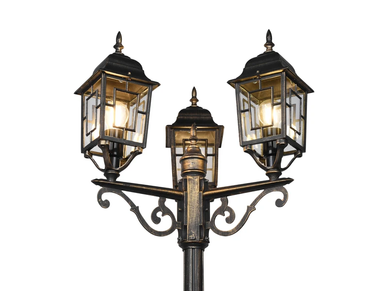 MeineWunschleuchte Antike LED Mastleuchte 3-flammig Aus Aluminium Rostoptik, Höhe 200cm 4 MeineWunschleuchte Antike LED Mastleuchte 3-flammig Aus Aluminium Rostoptik, Höhe 200cm – Bild 4