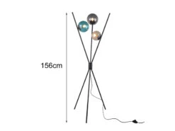 Trio Leuchten Ausgefallene Dreibein Stehleuchte LANCE Mit Bunten Glaskugeln & Fußschalter 11 Trio Leuchten Ausgefallene Dreibein Stehleuchte LANCE Mit Bunten Glaskugeln & Fußschalter -Licht Welt Geschaft ausgefallene dreibein stehleuchte lance mit bunten 3