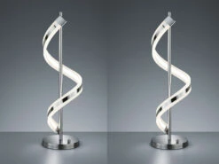 Trio Leuchten Ausgefallene LED Tischleuchte Im 2er Set, H. 63 Cm, Chrom, Inkl. Dimmer